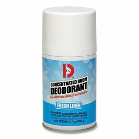 BIG D BigDIndus, Metered Concentrated Room Deodorant, Fresh Linen Scent, 7 Oz Aerosol, 12PK 472